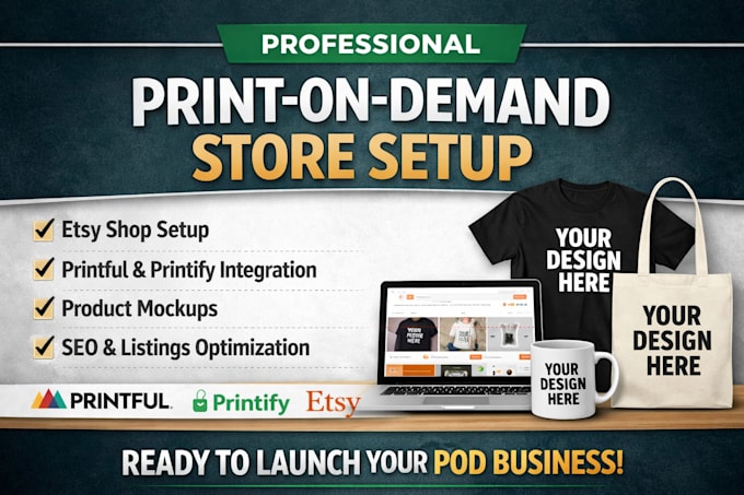 build a shopify print on demand shop with printful, printify