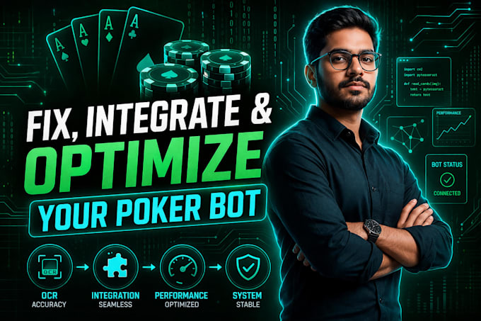 fix, integrate and fully optimize your poker bot system