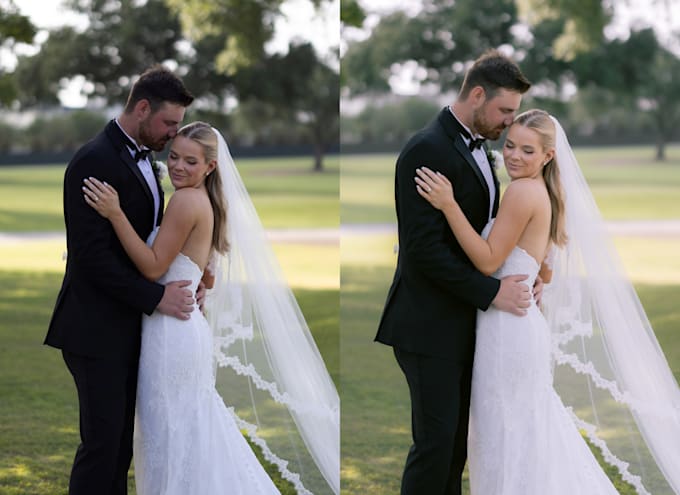 professionally retouch wedding and portrait