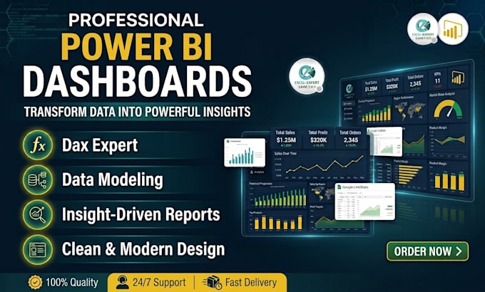 create interactive power bi dashboard and data visualization