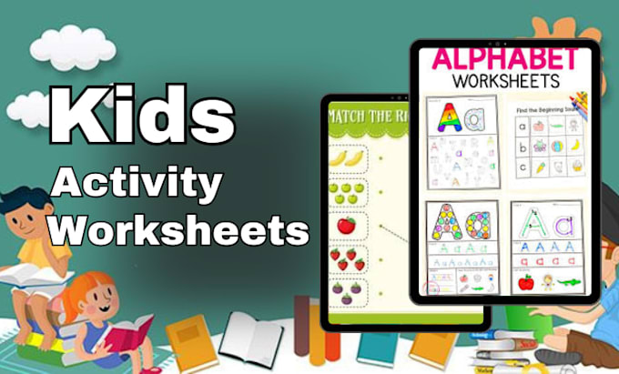 design printable educational kids worksheet, fun activity workbook