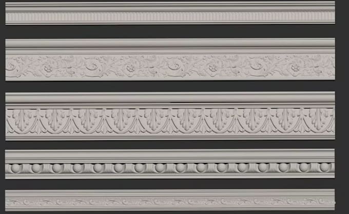 design custom pop ceiling moulds and decorative panels for 3d printing, casting