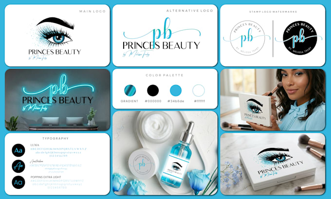 Design custom minimalist logo and full brand identity kit by Annieshafi ...