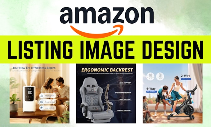 do amazon listing image design, amazon infographics and products listing images