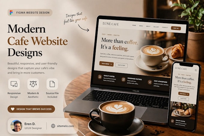 design a modern cafe website in figma
