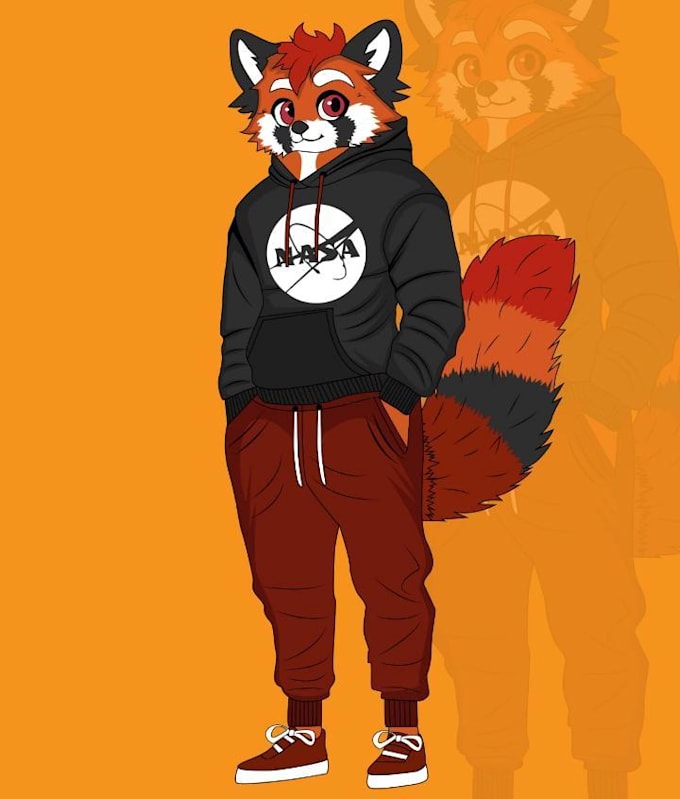 illustrate your furry oc with high quality design