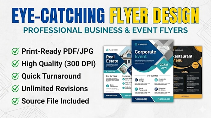 design professional flyer for business or events
