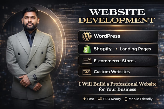 build your professional wordpress shopify and woocommerce website
