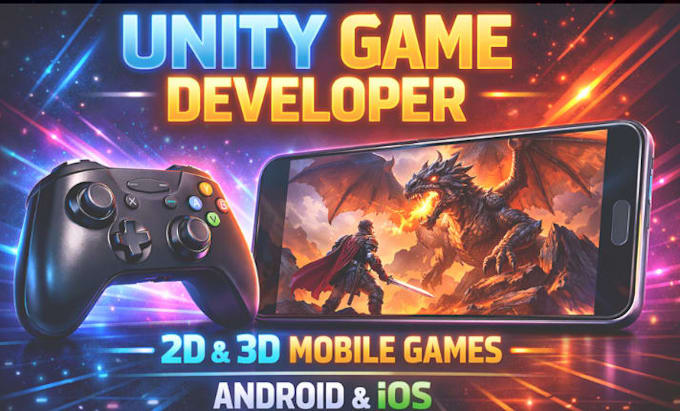 Ontwikkel een unity 2d of 3d mobiele game voor android en ios met ...