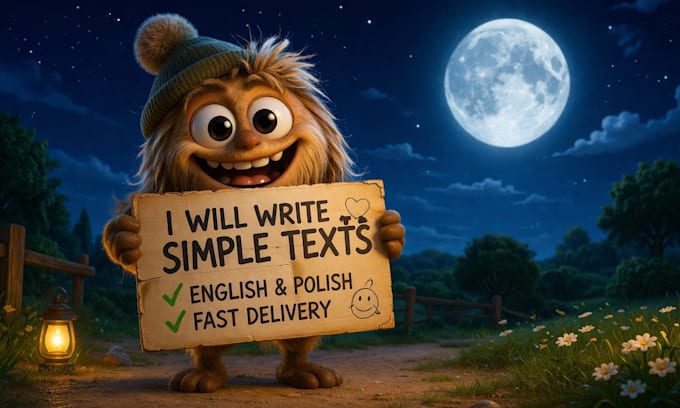 write simple, clear and engaging texts in english or polish