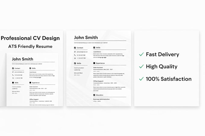 Cv Ats Pro Create a professional ats friendly cv or resume by Gorkemcdrc | Fiverr