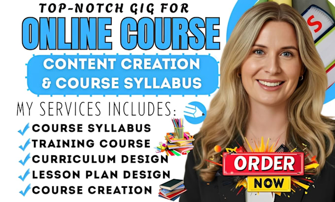 Create detailed course syllabus, lesson plans, and ppt for your ...