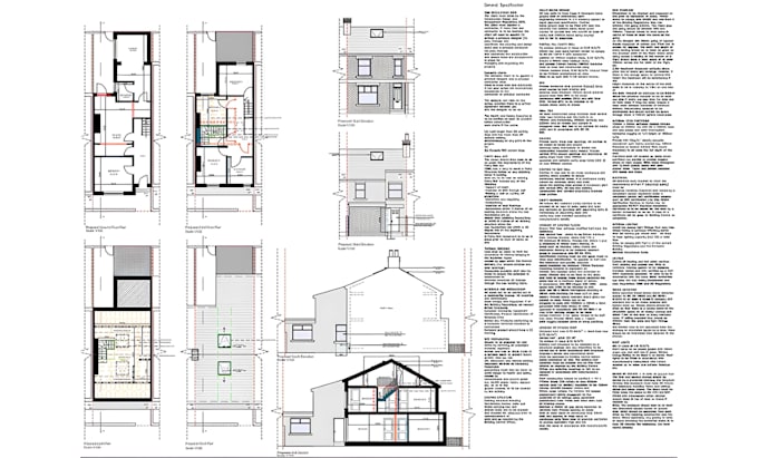 do uk building regulation, planning drawing, loft, hmo, garage conversion