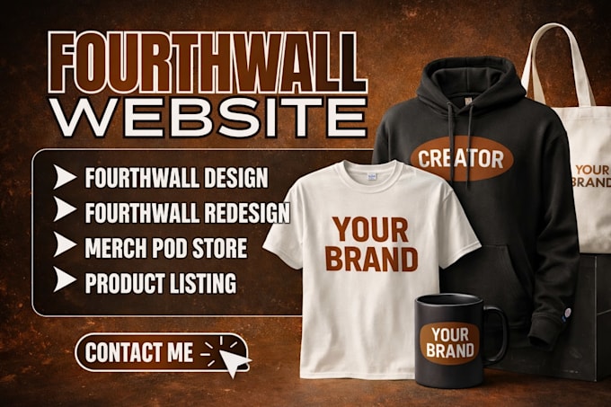 design fourth wall website setup fourthwall store setup fourthwall pod merch