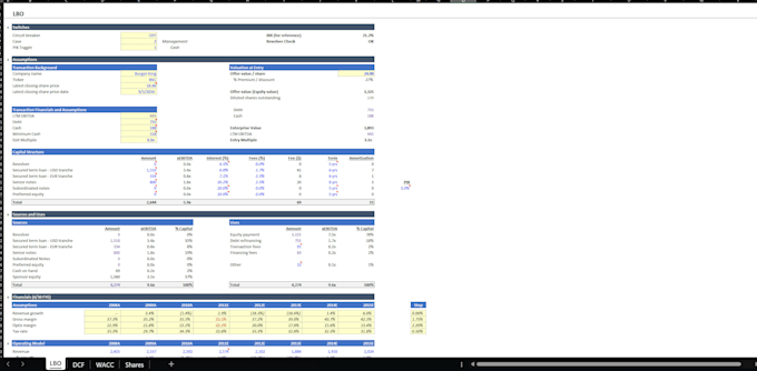 professional financial models dcf lbo mna 3statement n other ib pe models
