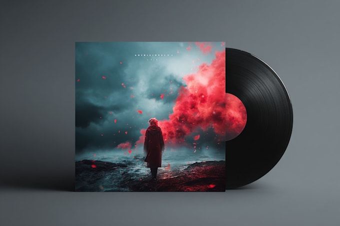 create a modern electronic music album cover