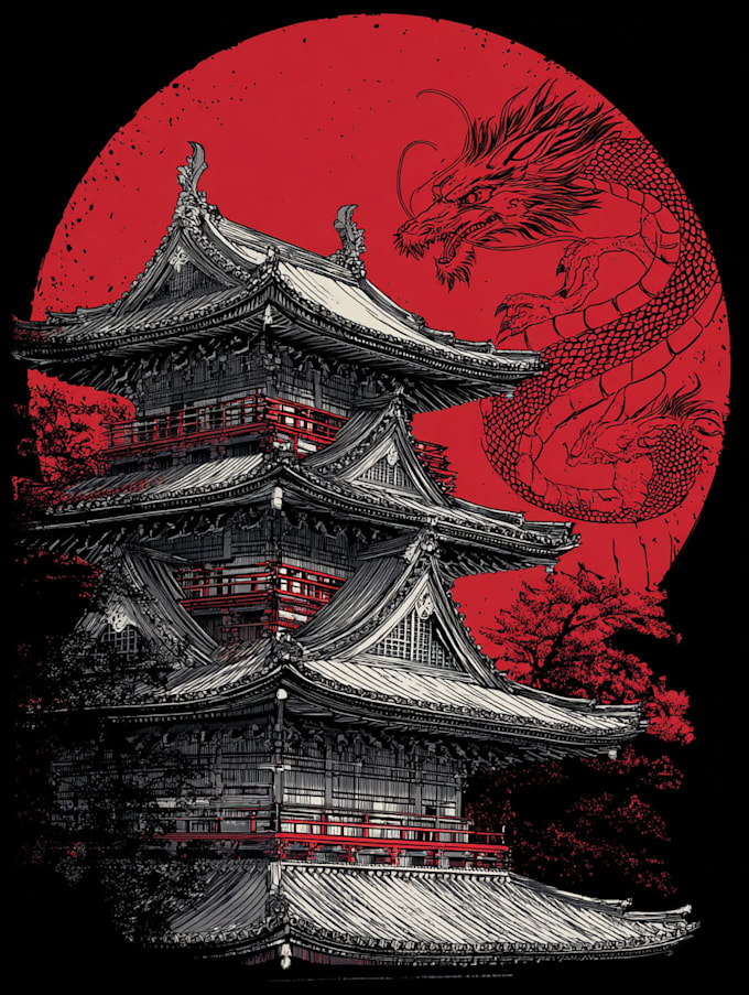 design japanese t shirt illustration