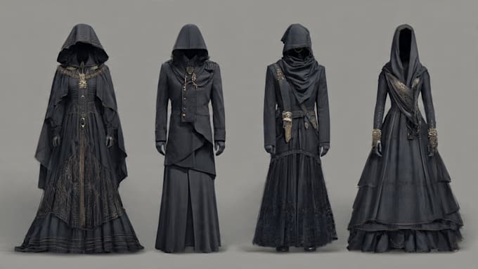 create dark fantasy clothing design