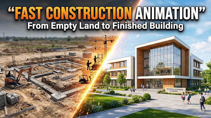 create cinematic real estate, construction timelapse  completion video