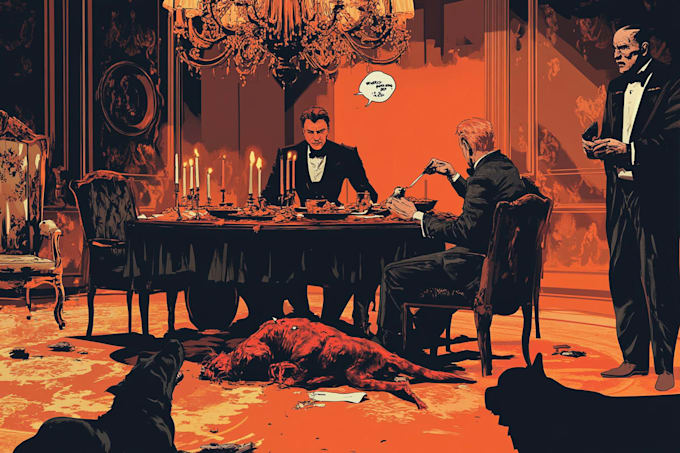 comic book illustration, comic graphic novel