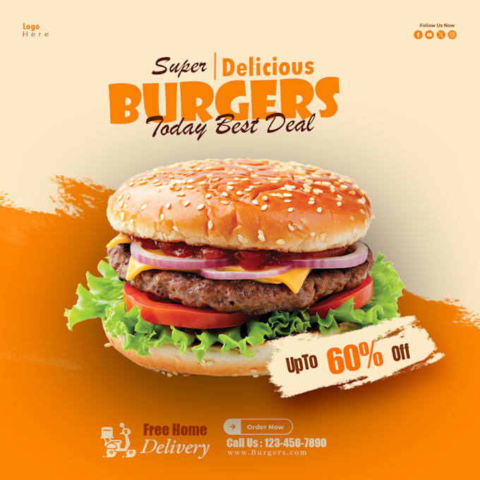 design food posters and restaurant ads