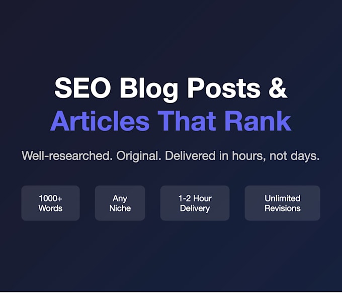 seo blog posts and articles for your website