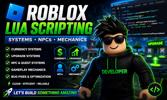script roblox systems, mechanics, npcs, and gameplay in lua
