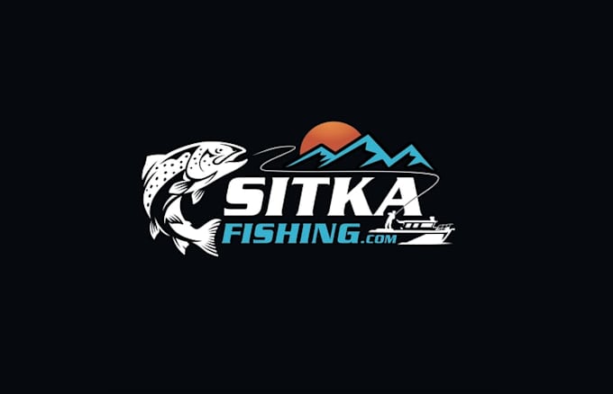 design looking fishing logo