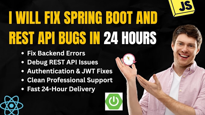 fix spring boot and rest API bugs in 24 hours