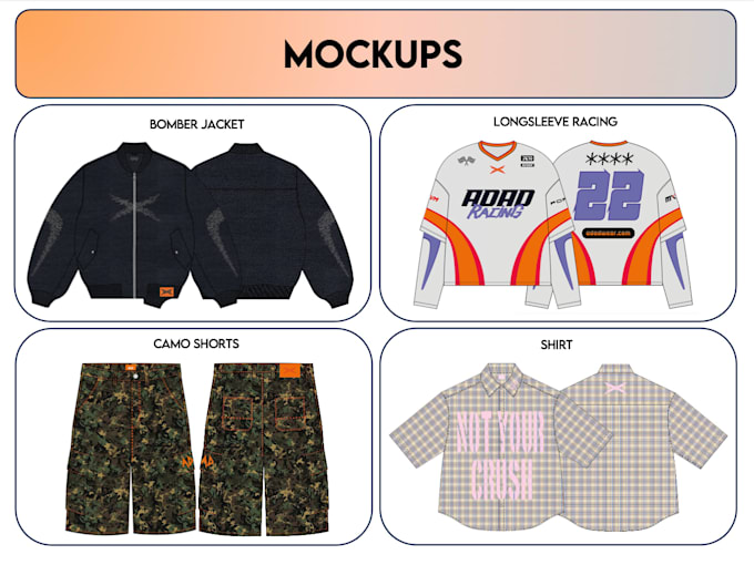 create professional streetwear mockups and tech packs