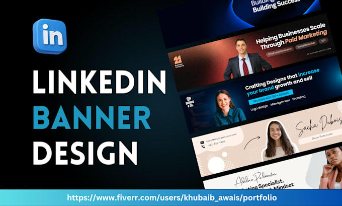 design premium linkedin banners and posts