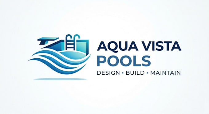 design a clean and refreshing pool logo