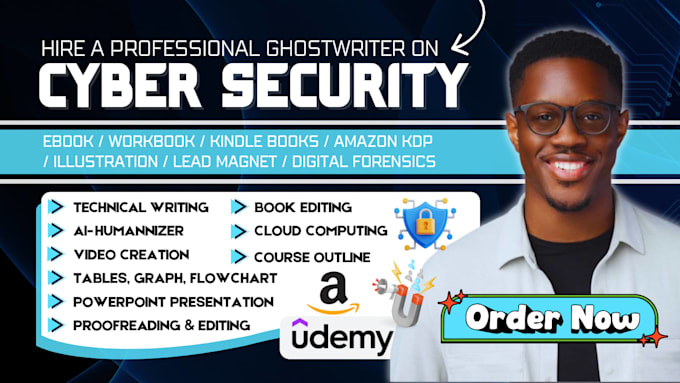 be your cybersecurity ebook ghostwriter, technical writer, amazon KDP expert