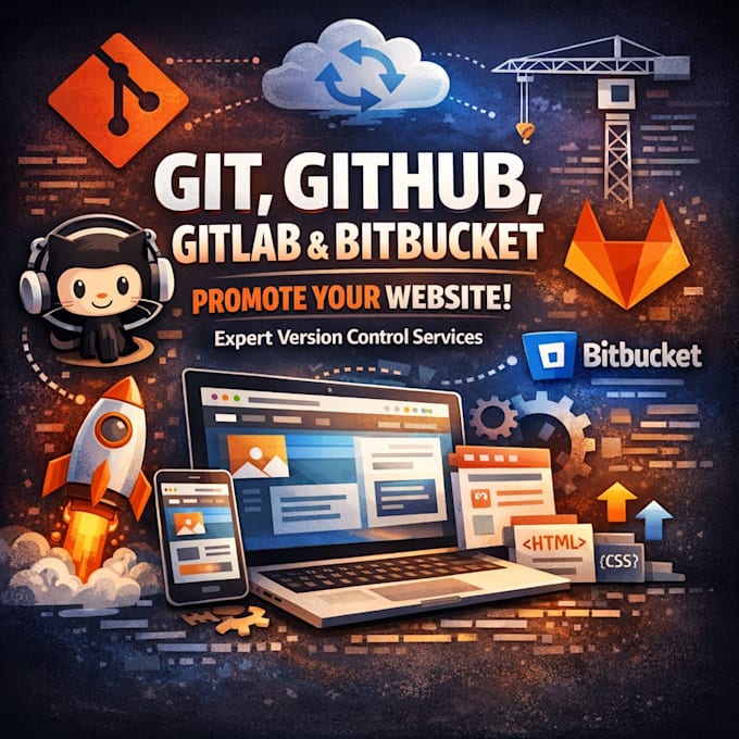 do your organic git, github or gitlab and bitbucket to promote any website
