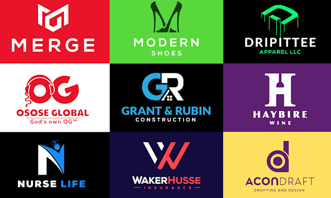 Logos Using Text Design custom typography minimalist wordmark text based lettermark font ...