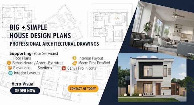 provide floor plans, elevations, sections, and interior layouts for homes