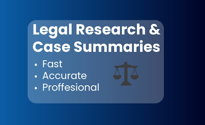 write clear legal case summaries, research reports articles