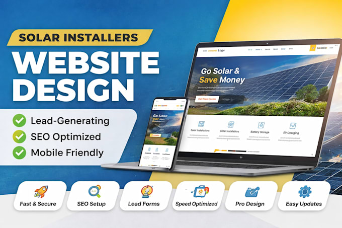 design a high converting solar company website that generates leads