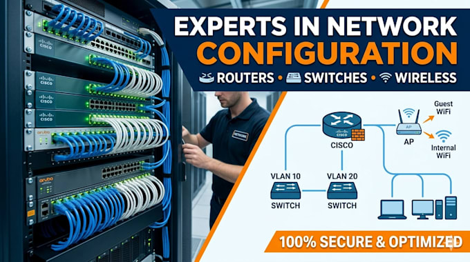 configure routers, switches, and wireless networks for isp  and telecom