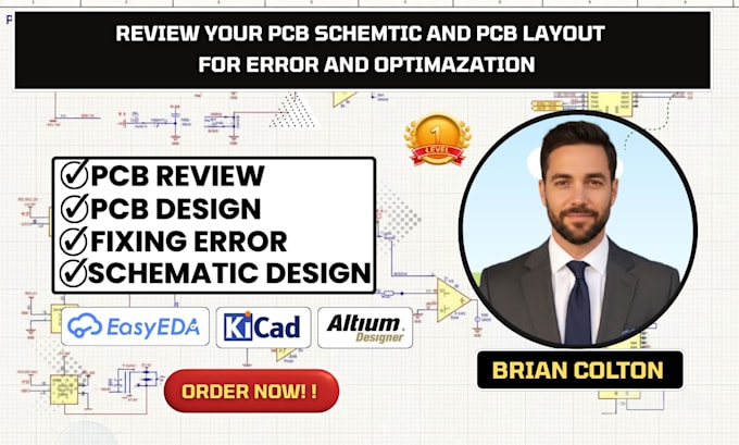 review your pcb schematic and pcb layout for errors and optimization