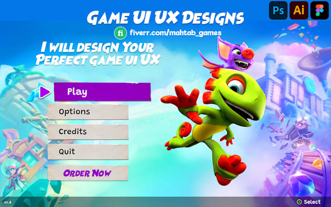 Design stunning game ui ux for pc and mobile game ui design by Mahtab ...