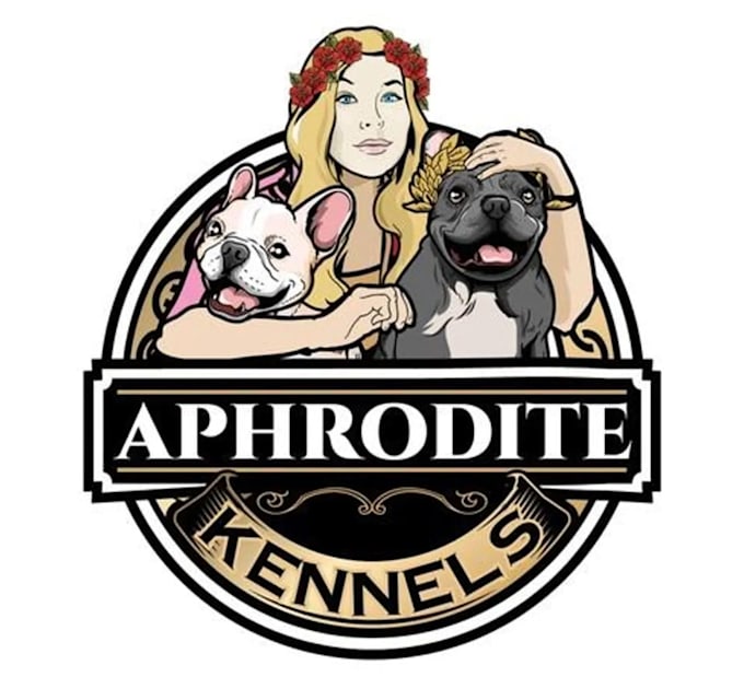 make custom hand drawn dog grooming logo