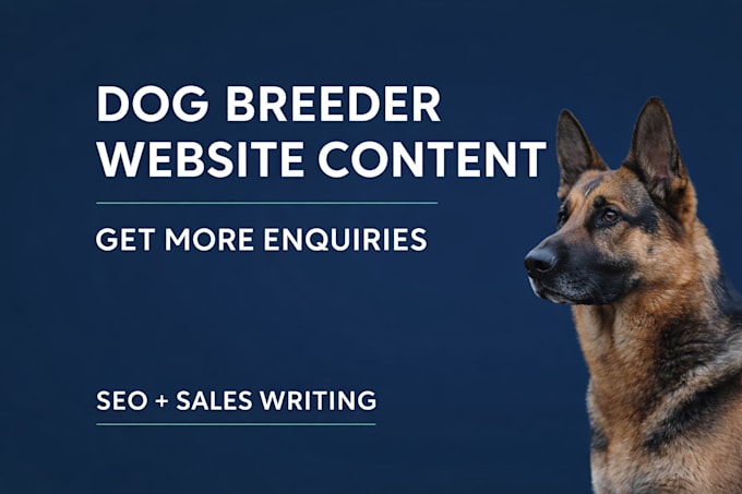 write high converting dog breeder website content