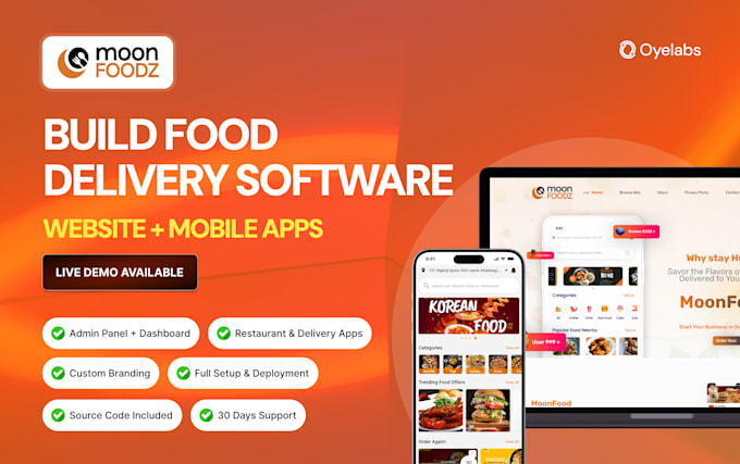 provide an ubereats clone food delivery app for ios and android