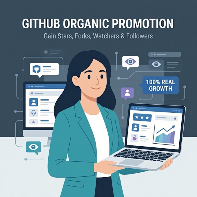 Do github organic promotion to gain stars fork watching viewers and ...