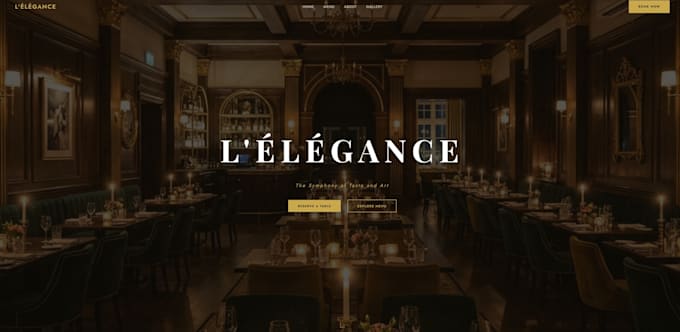 build a stunning restaurant website with animations
