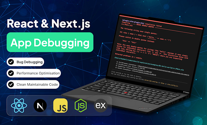 Fix bugs in your react or next js application by Kieran_dane | Fiverr