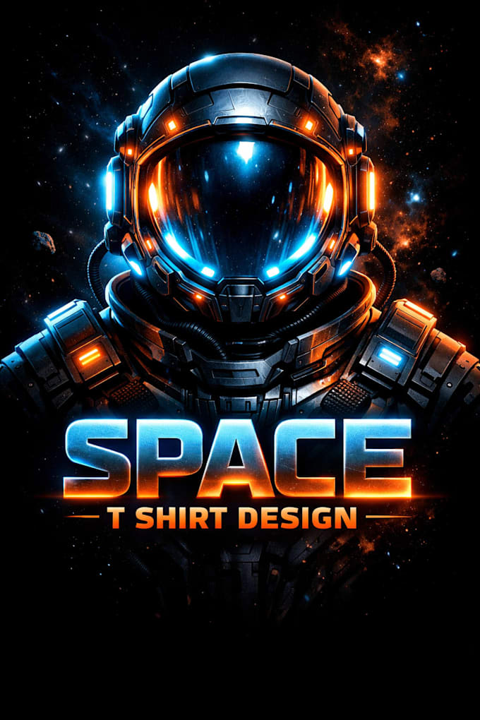 design unique space themed t shirt and astronaut graphics