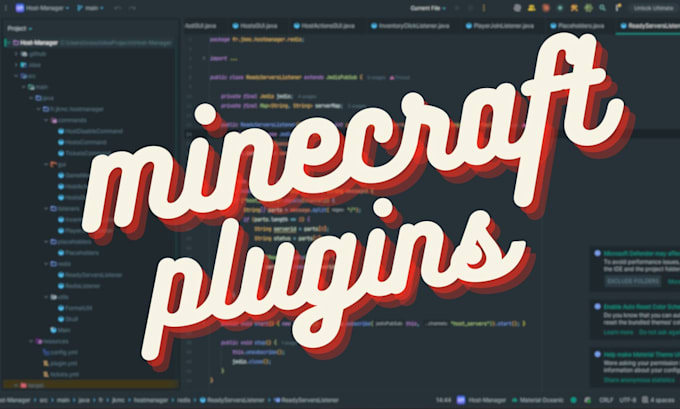 Create professional custom minecraft plugins by Ixsou_mod | Fiverr