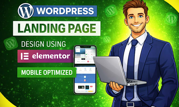 design  responsive wordpress landing page elementor  elementor pro landing page